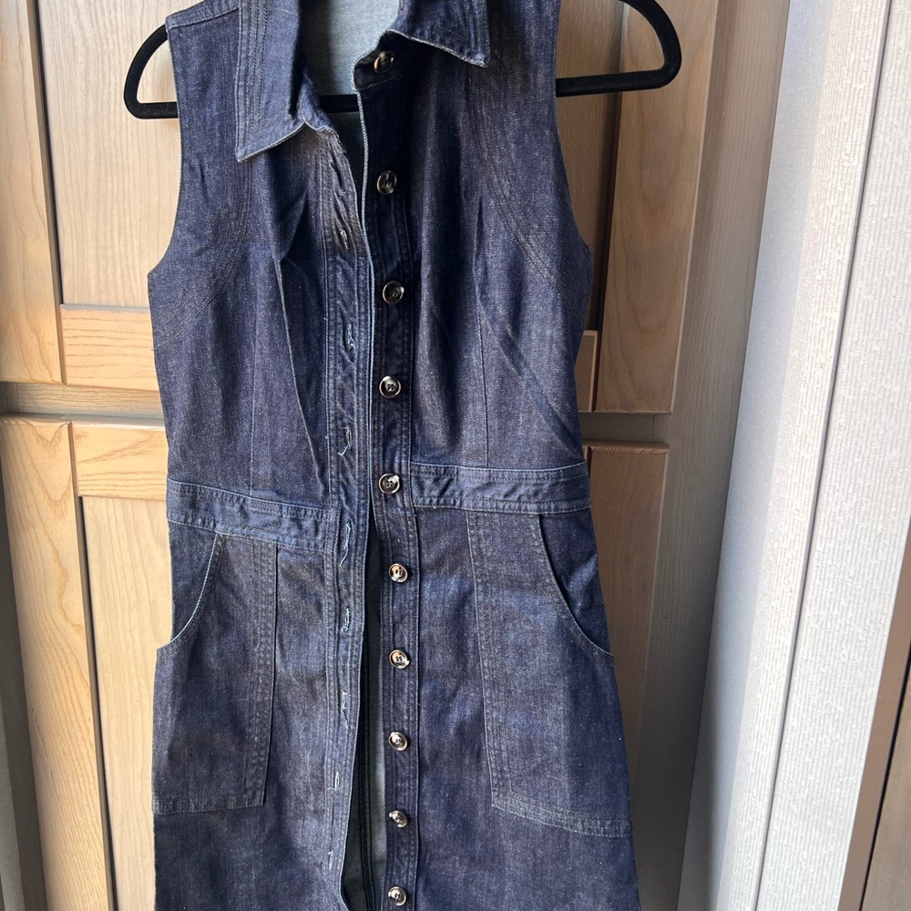 Prairie Underground Blue Denim Sleeveless Dress Size Small